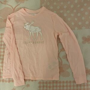 Abercrombie & Fitch Kids Graphic Crewneck Long Sleeve Baby Pink Size Kids 13-14